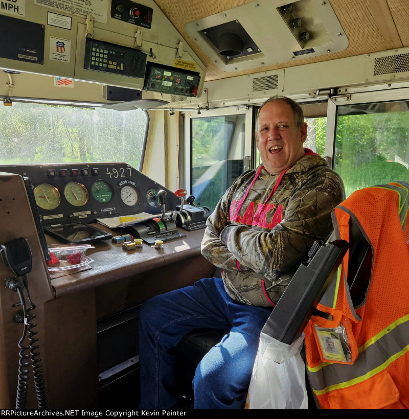 Me in the cab of UP 4927